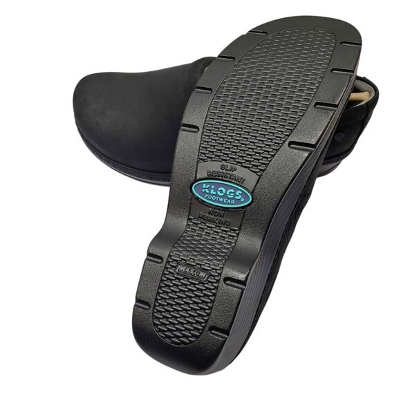 Klogs Naples Women's Size 11 Wide Width Black Oiled Leather Soft Toe Non-Slip - Picture 5 of 9